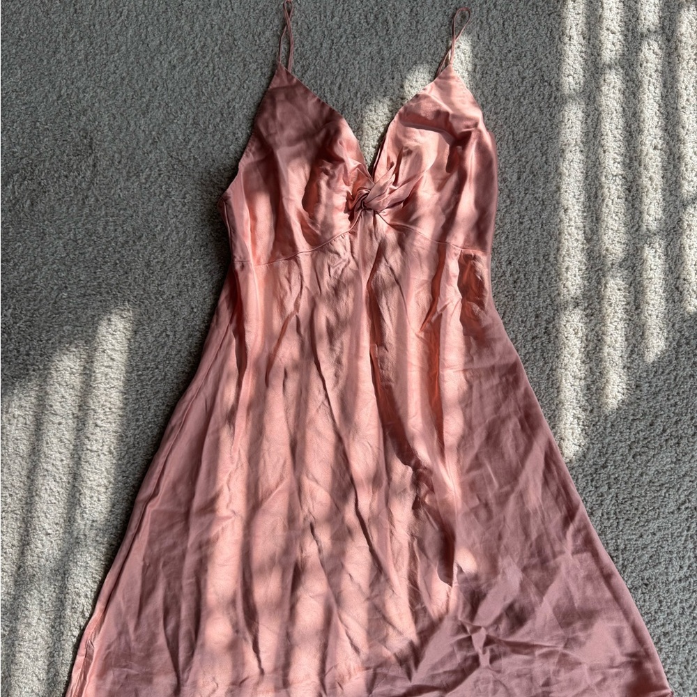 Anne Klein Pink Mini Dress with Spaghetti Straps